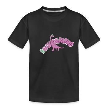 Brachiosaurus - Kids' Premium Organic T-Shirt - black - Front