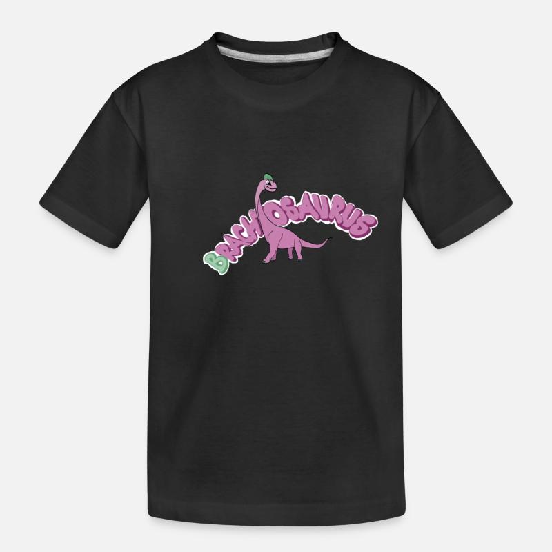 Brachiosaurus - Kinder Premium Bio T-Shirt - Schwarz