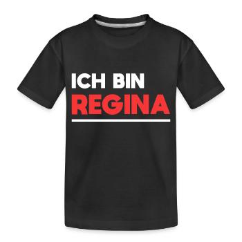 Regina Name Spruch für stolze Reginas - Kinder Premium Bio T-Shirt - Schwarz - Vorne