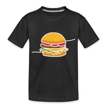 Burger - Kinder Premium Bio T-Shirt - Schwarz - Vorne