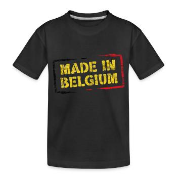 Made in Belgium. - T-shirt bio Premium Enfant - noir - Devant