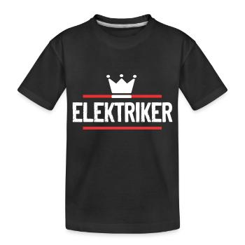 Elektriker Beruf - Kinder Premium Bio T-Shirt - Schwarz - Vorne