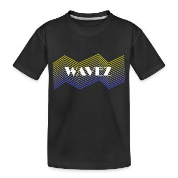 Wavez Design - Kids' Premium Organic T-Shirt - black - Front