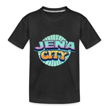 Jena Allemagne Ville Police Pop Art Bande dessinée - T-shirt bio Premium Enfant - noir - Devant