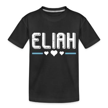 Eliah - Kinder Premium Bio T-Shirt - Schwarz - Vorne