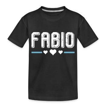 Fabio - Kids' Premium Organic T-Shirt - black - Front
