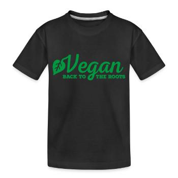 Vegan - Kinder Premium Bio T-Shirt - Schwarz - Vorne