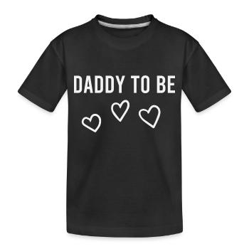 Future daddy Pregnancy Announcement To Dad - Kids' Premium Organic T-Shirt - black - Front