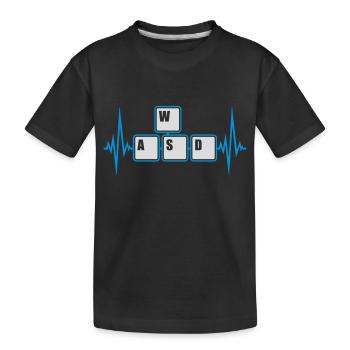 Touches du clavier WASD de l’ordinateur - T-shirt bio Premium Enfant - noir - Devant