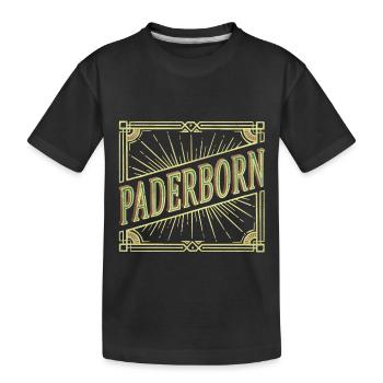 Paderborn Deutschland Stadt Schrift Vintage Retro - Kinder Premium Bio T-Shirt - Schwarz - Vorne