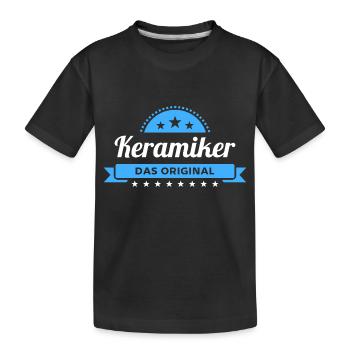 Keramiker Design für stolze Handwerker - Kinder Premium Bio T-Shirt - Schwarz - Vorne