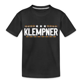 Klempner Beruf - Kinder Premium Bio T-Shirt - Schwarz - Vorne