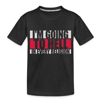 En allant en enfer - T-shirt bio Premium Enfant - noir - Devant