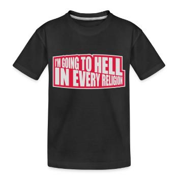 En allant en enfer - T-shirt bio Premium Enfant - noir - Devant