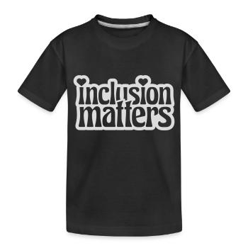 L’inclusion compte Citation du logo - T-shirt bio Premium Enfant - noir - Devant