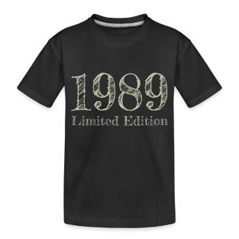 1989 - Kinder Premium Bio T-Shirt - Schwarz - Vorne