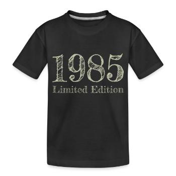 1985 - Kinder Premium Bio T-Shirt - Schwarz - Vorne