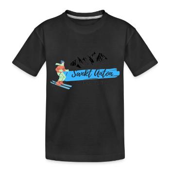 Sankt Anton - Kinder Premium Bio T-Shirt - Schwarz - Vorne