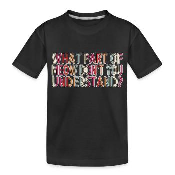 Pet Cat Bow Tie Statement Cat Humor Animal Lover - Kids' Premium Organic T-Shirt - black - Front