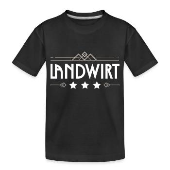 Landwirt Beruf - Kinder Premium Bio T-Shirt - Schwarz - Vorne