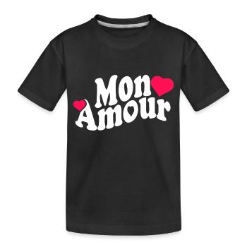 Mon amour, saint valentin, - T-shirt bio Premium Enfant - noir - Devant