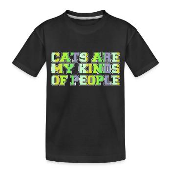 Art et design canin Chat persan Protection des animaux - T-shirt bio Premium Enfant - noir - Devant