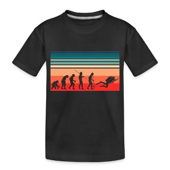 Evolution Diving - Kinder Premium Bio T-Shirt - Schwarz - Vorne