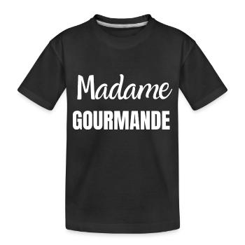 madame gourmande - T-shirt bio Premium Enfant - noir - Devant