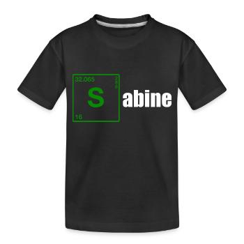 Sabine Geschenk white - Kinder Premium Bio T-Shirt - Schwarz - Vorne