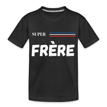 super frère - t-shirt assorti - T-shirt bio Premium Enfant - noir - Devant
