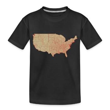 Karte bezirke der vereinigten staaten von amerika - Kinder Premium Bio T-Shirt - Schwarz - Vorne