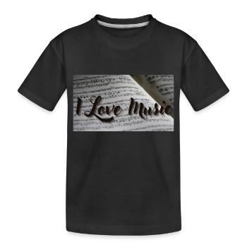 I Love Music 2 - Kinder Premium Bio T-Shirt - Schwarz - Vorne