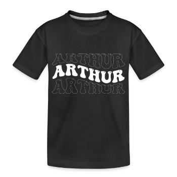 Funny Arthur Groovy 4 Men Women Cool Arthur Tie - Kids' Premium Organic T-Shirt - black - Front