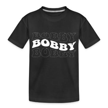 Lustiger Bobby Groovy 4 Männer Frauen Cooler Bobby Tie Dye - Kinder Premium Bio T-Shirt - Schwarz - Vorne