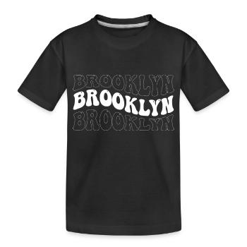 Drôle Brooklyn Groovy 4 Hommes Femmes Cool Brooklyn - T-shirt bio Premium Enfant - noir - Devant