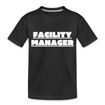 Facility Manager In-house technician Caretaker - Kids' Premium Organic T-Shirt - black - Front