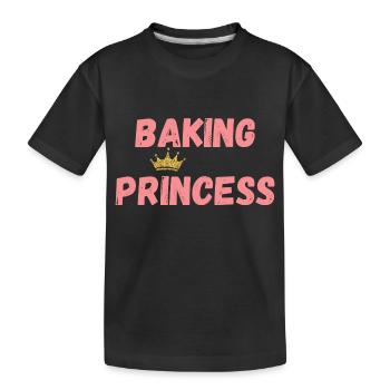 baking princess - Kids' Premium Organic T-Shirt - black - Front