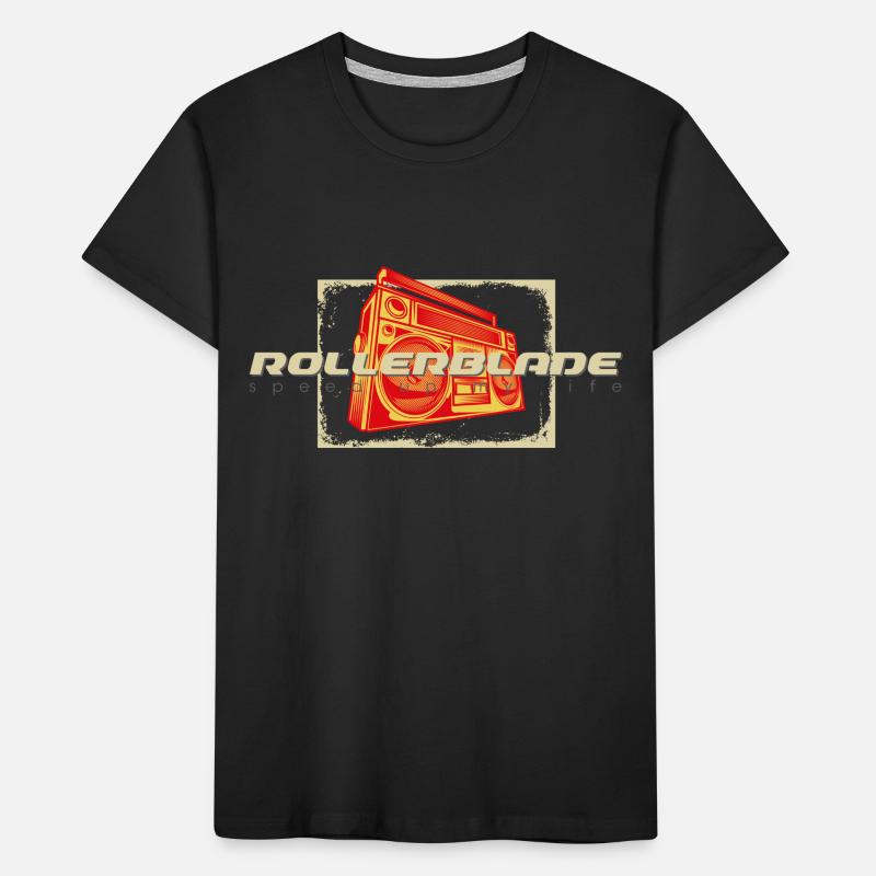 80s ghettoblaster rollerblader Kinder Premium Bio T-Shirt
