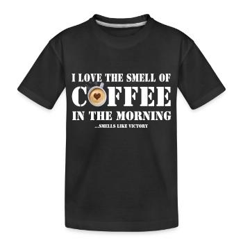 J’aime l’odeur du café - T-shirt bio Premium Enfant - noir - Devant