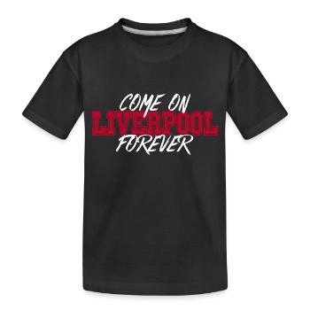 Liverpool - Kinder Premium Bio T-Shirt - Schwarz - Vorne