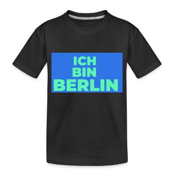Ich bin Berlin - Kinder Premium Bio T-Shirt - Schwarz - Vorne