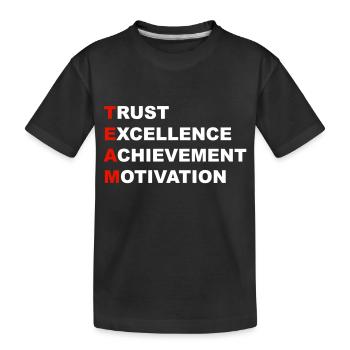 Teamwork - Kinder Premium Bio T-Shirt - Schwarz - Vorne