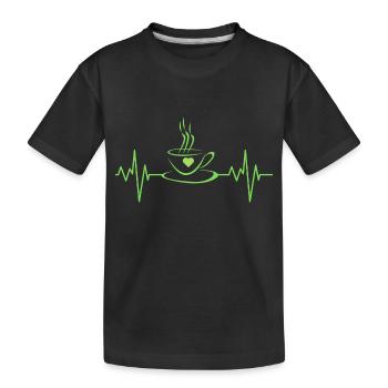 Passion pour l’ECG café/thé/cacao - T-shirt bio Premium Enfant - noir - Devant