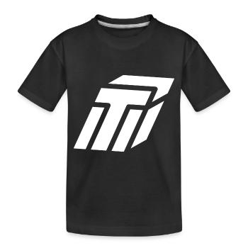 Abstract t letter - Kids' Premium Organic T-Shirt - black - Front
