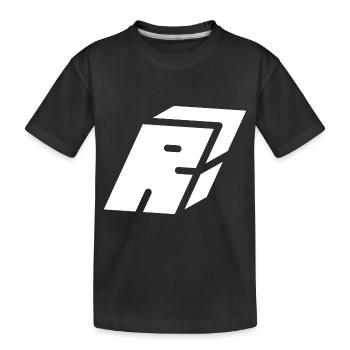 Abstract R letter - Kids' Premium Organic T-Shirt - black - Front