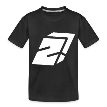 Abstract Z letter - Kids' Premium Organic T-Shirt - black - Front