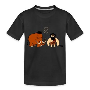 Mammouth Caveman Love - T-shirt bio Premium Enfant - noir - Devant