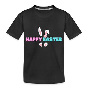 Joyeuses Pâques - T-shirt bio Premium Enfant - noir - Devant
