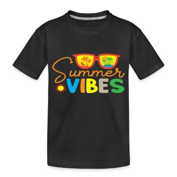 Ambiance estivale - T-shirt bio Premium Enfant - noir - Devant