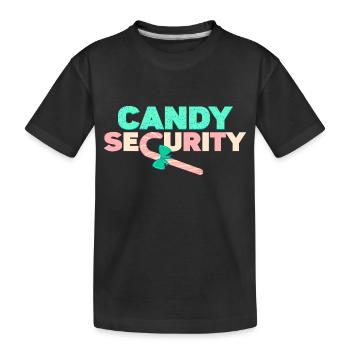 Sécurité des bonbons - T-shirt bio Premium Enfant - noir - Devant
